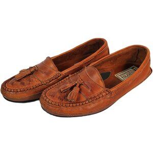 Johnston & Murphy Tassel Loafers Tan Leather Men's 10M. Made in Brazil.